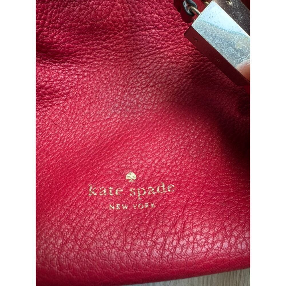 Kate Spade Tiny Cooper Red Pebbled Leather Crossbody Bag with COA - Picture 4 of 14